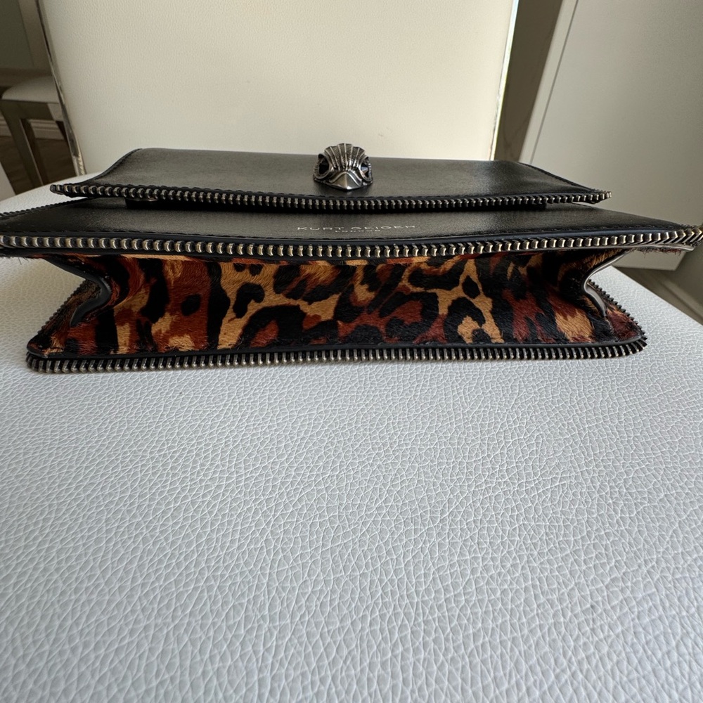 Kurt Geiger Leopard Print Crossbody Mini Handbag - Picture 6 of 12